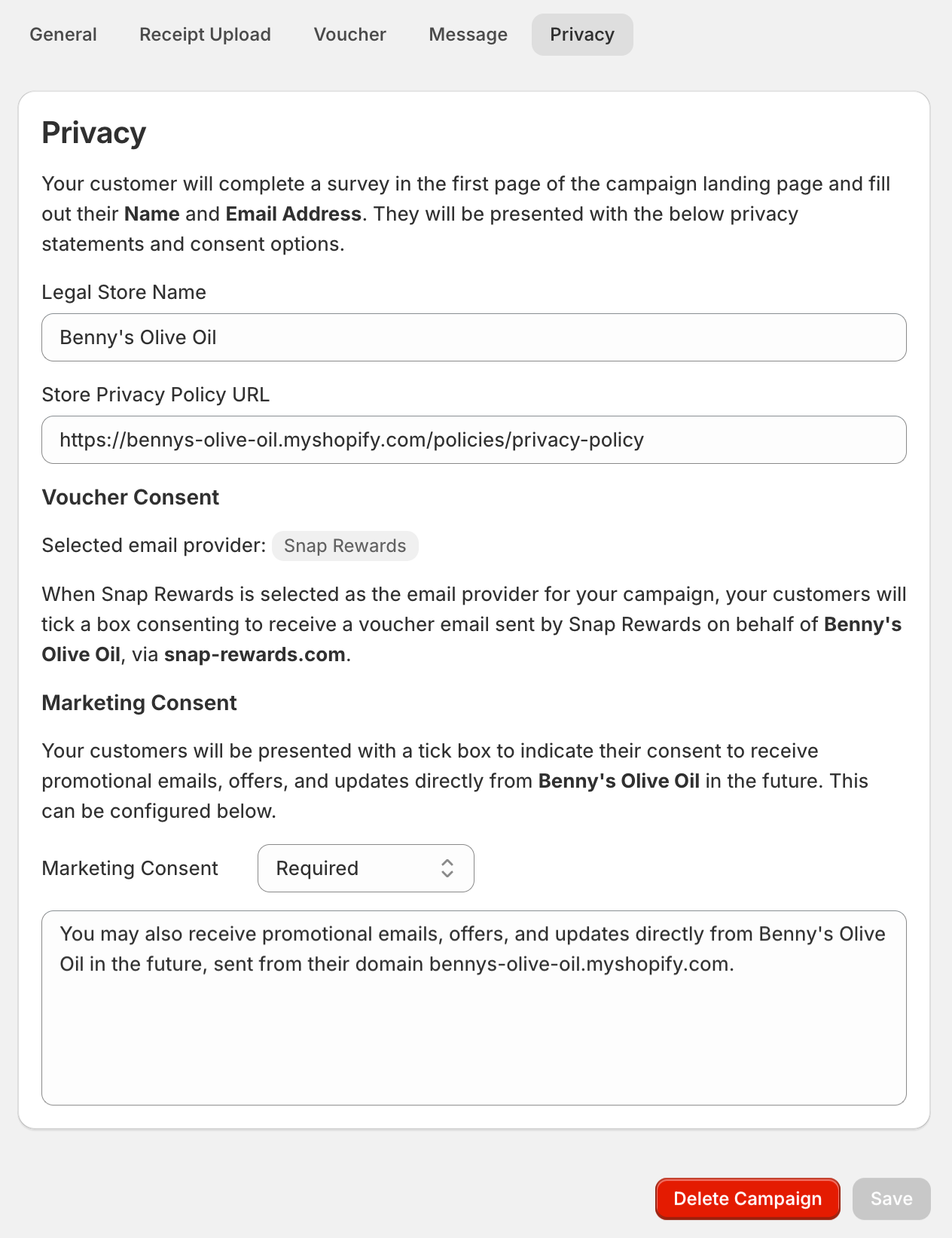 Campaign Privacy